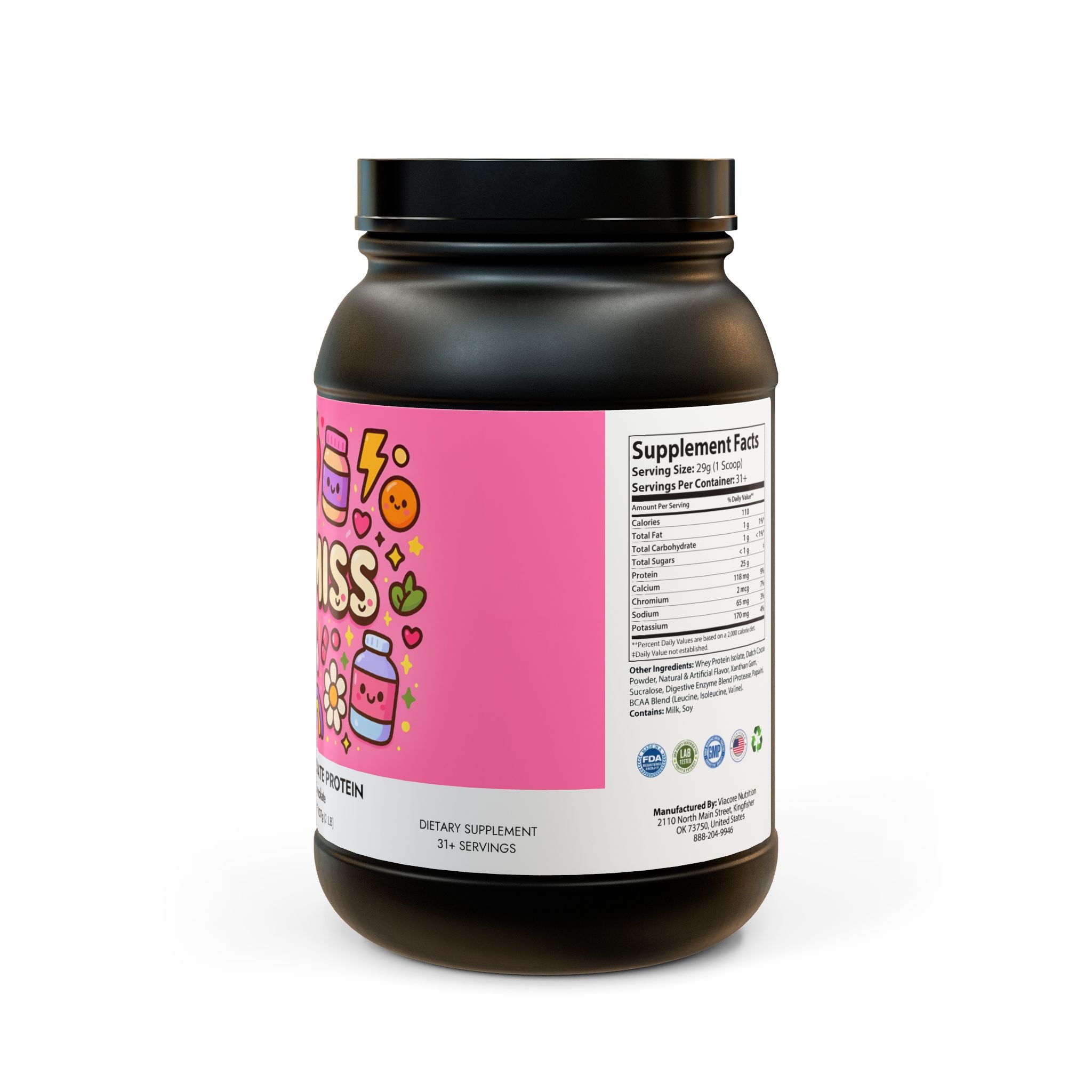 Whey Isolate Protein Supplement (907g, 2lb)